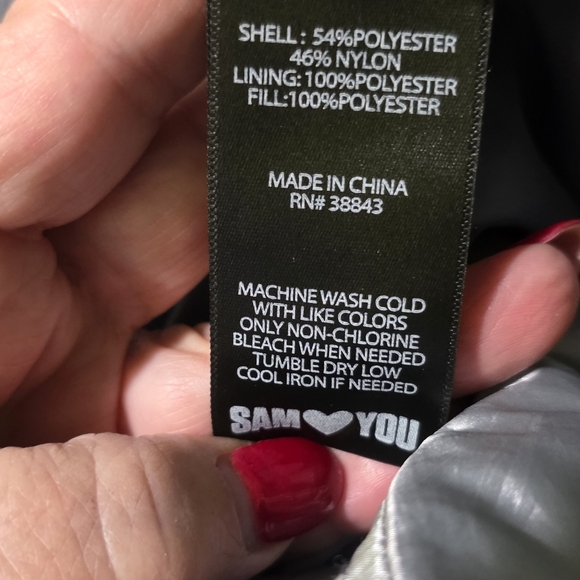 Sam Edelman Women's Metallic Silver Puffer Jacket Size XXL - Picture 10 of 10